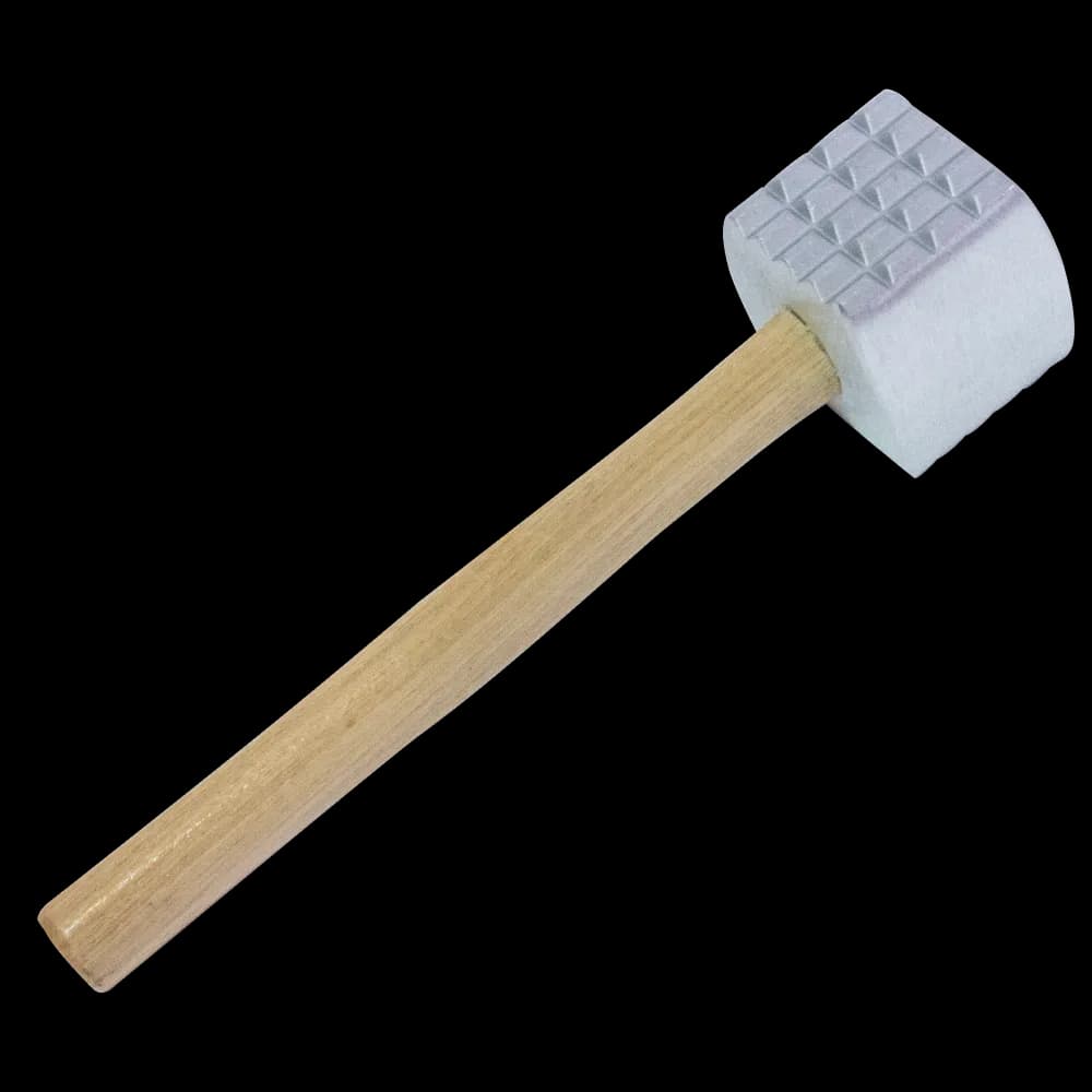Martillo ablandador de carne mango madera, ablandador, se vende en caja de 12