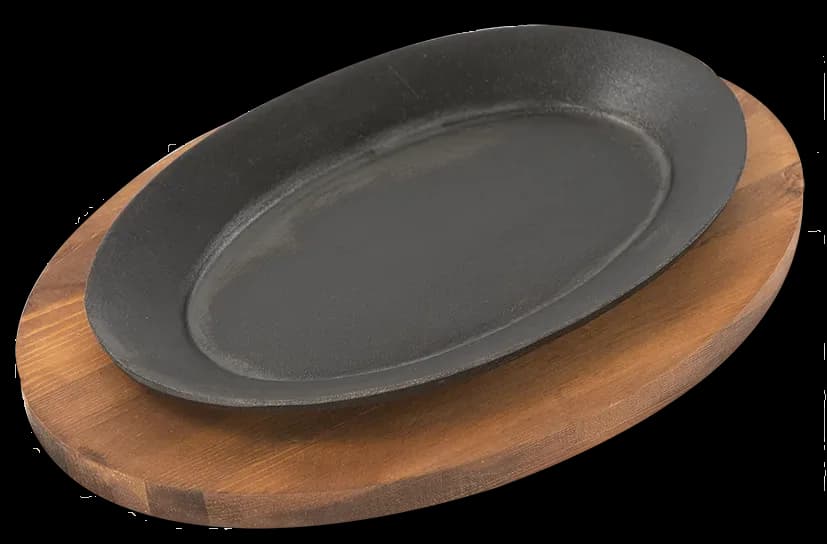 Comal para carne ovalado (29*20 cms) acero al carbón, comales, se vende en caja de 8