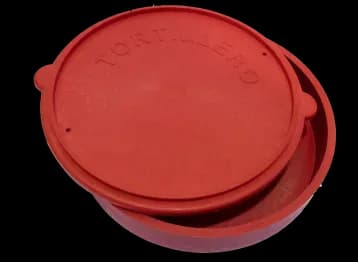 Tortillera de plástico color rojo, tortillera, se vende en caja de 12