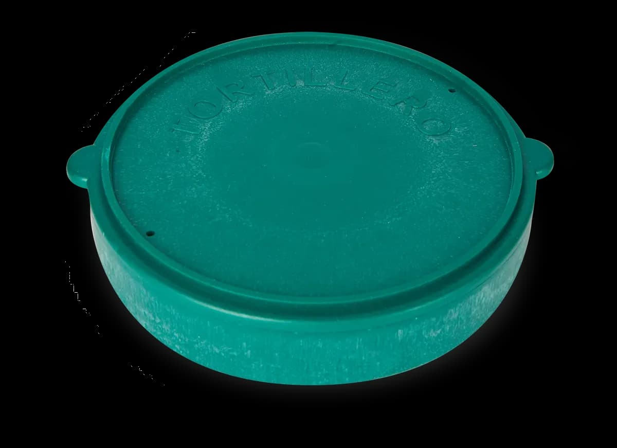 Tortillera de plástico color verde, tortillera, se vende en caja de 12
