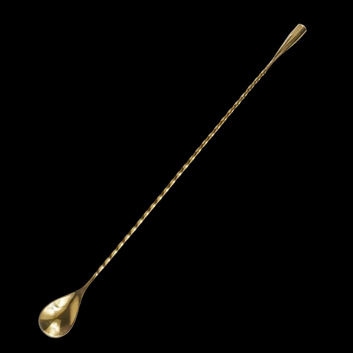 Cuchara para bar AI 35cm dorada acero inoxidable, cuchara, se vende en caja de 12