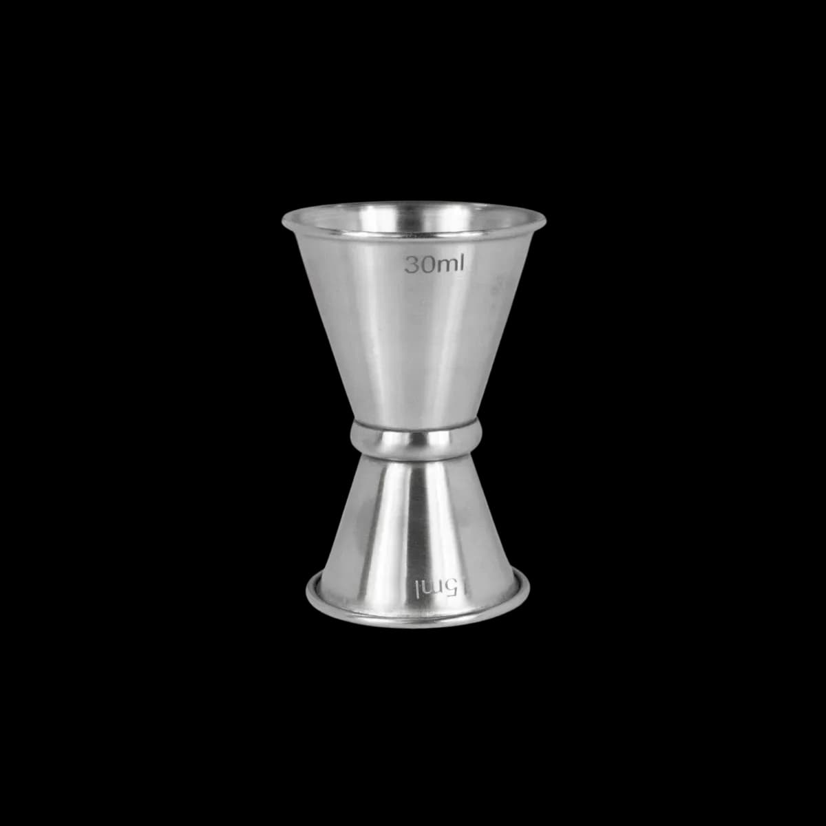 Jigger 15/30 ml tipo japones satinado acero inoxidable, jigger, se vende en caja de 12