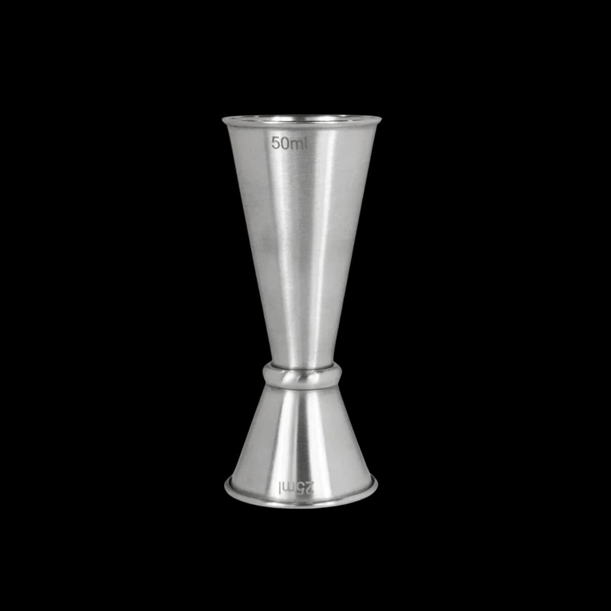 Jigger 25/50 ml tipo japones satinado acero inoxidable, jigger, se vende en caja de 12