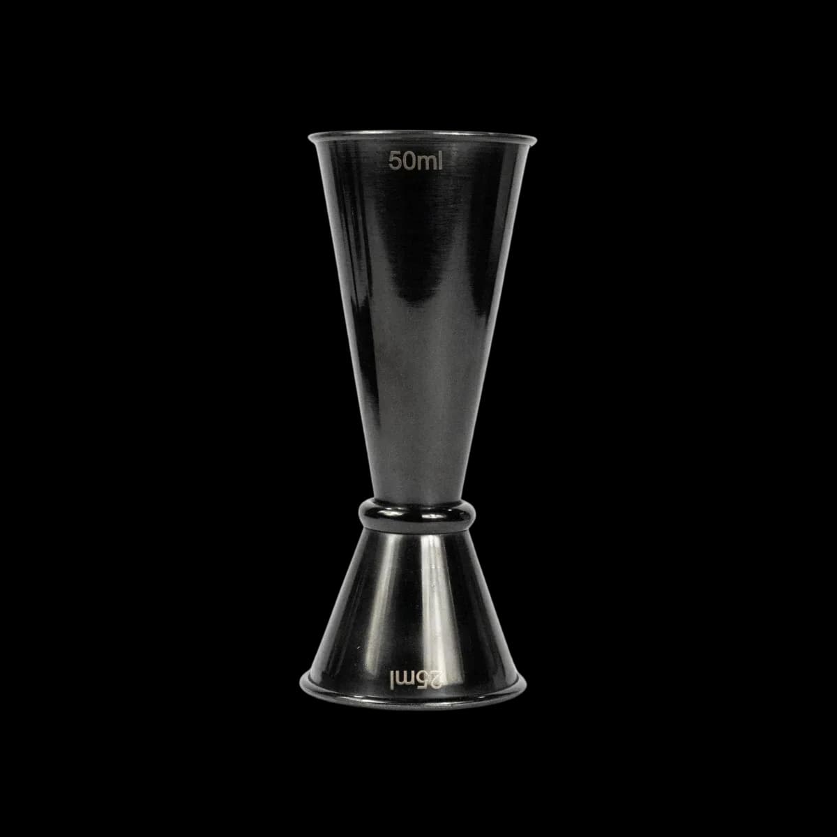 Jigger 25/50 ml tipo japones negro acero inoxidable, jigger, se vende en caja de 12