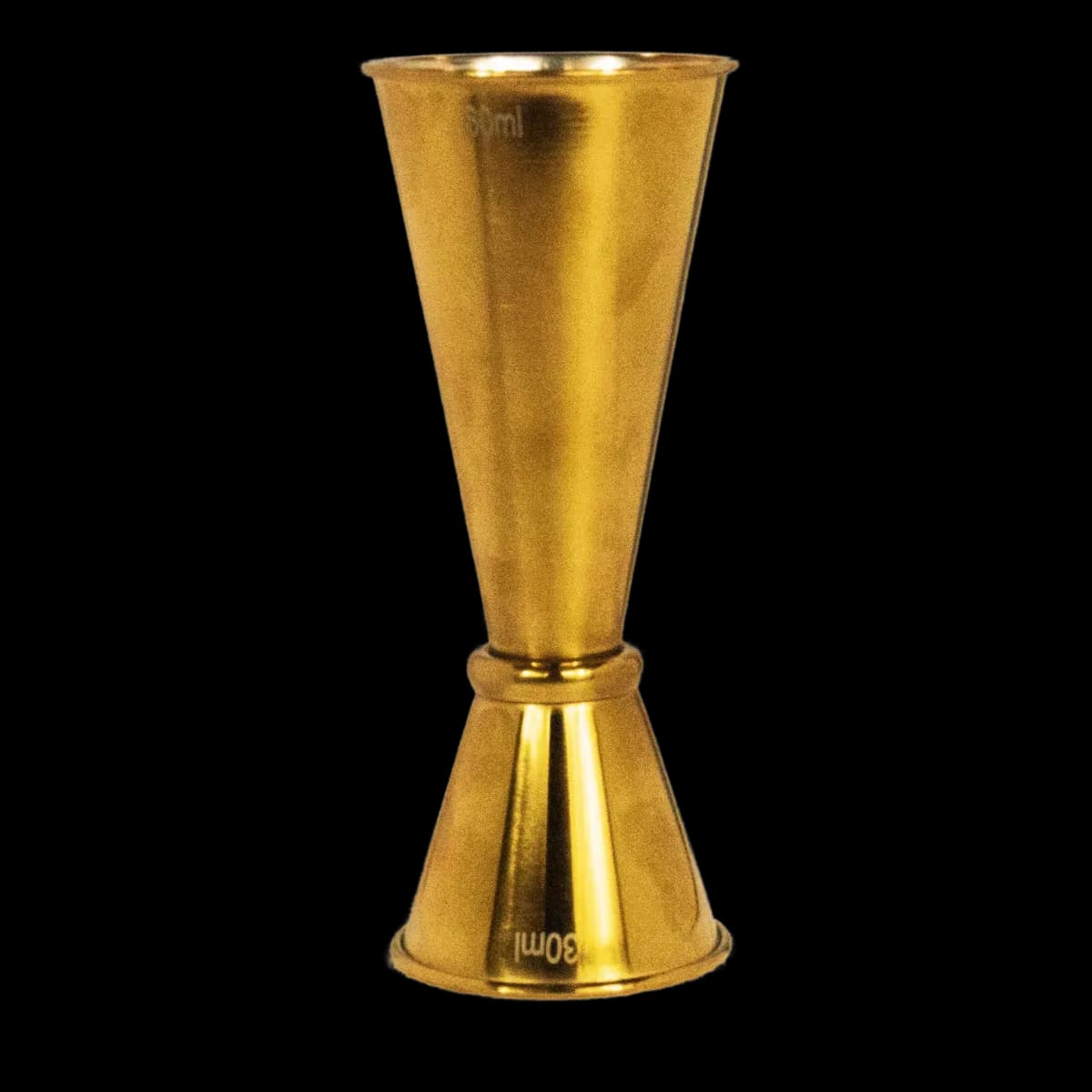 Jigger 30/60 ml tipo japones dorado acero inoxidable, jigger, se vende en caja de 12