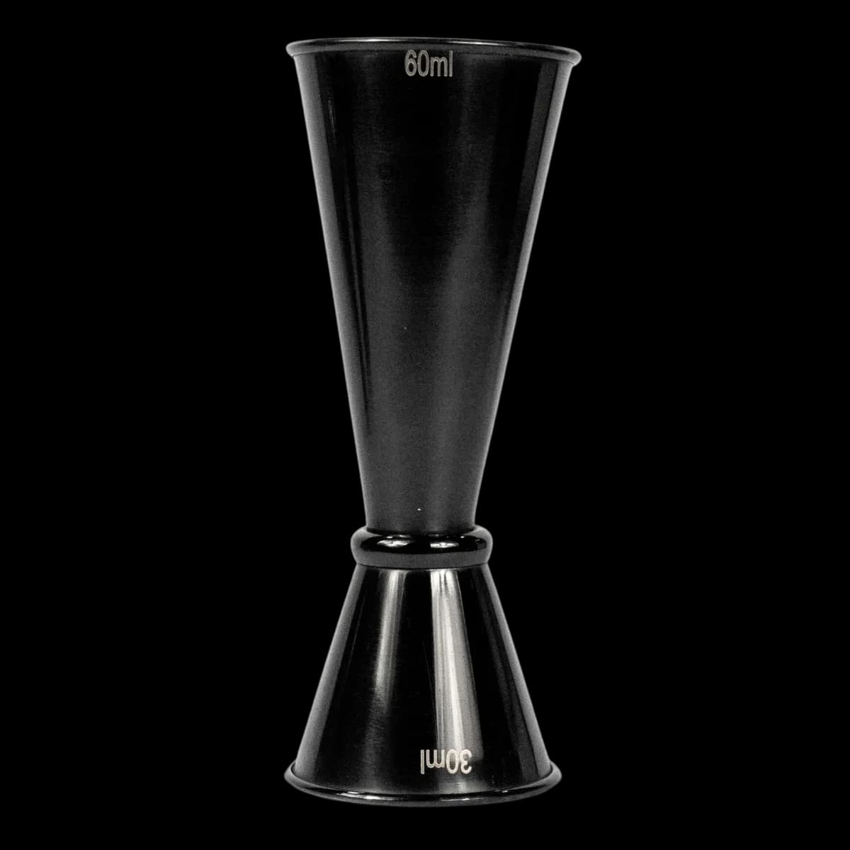 Jigger 30/60 ml tipo japones negro acero inoxidable, jigger, se vende en caja de 12