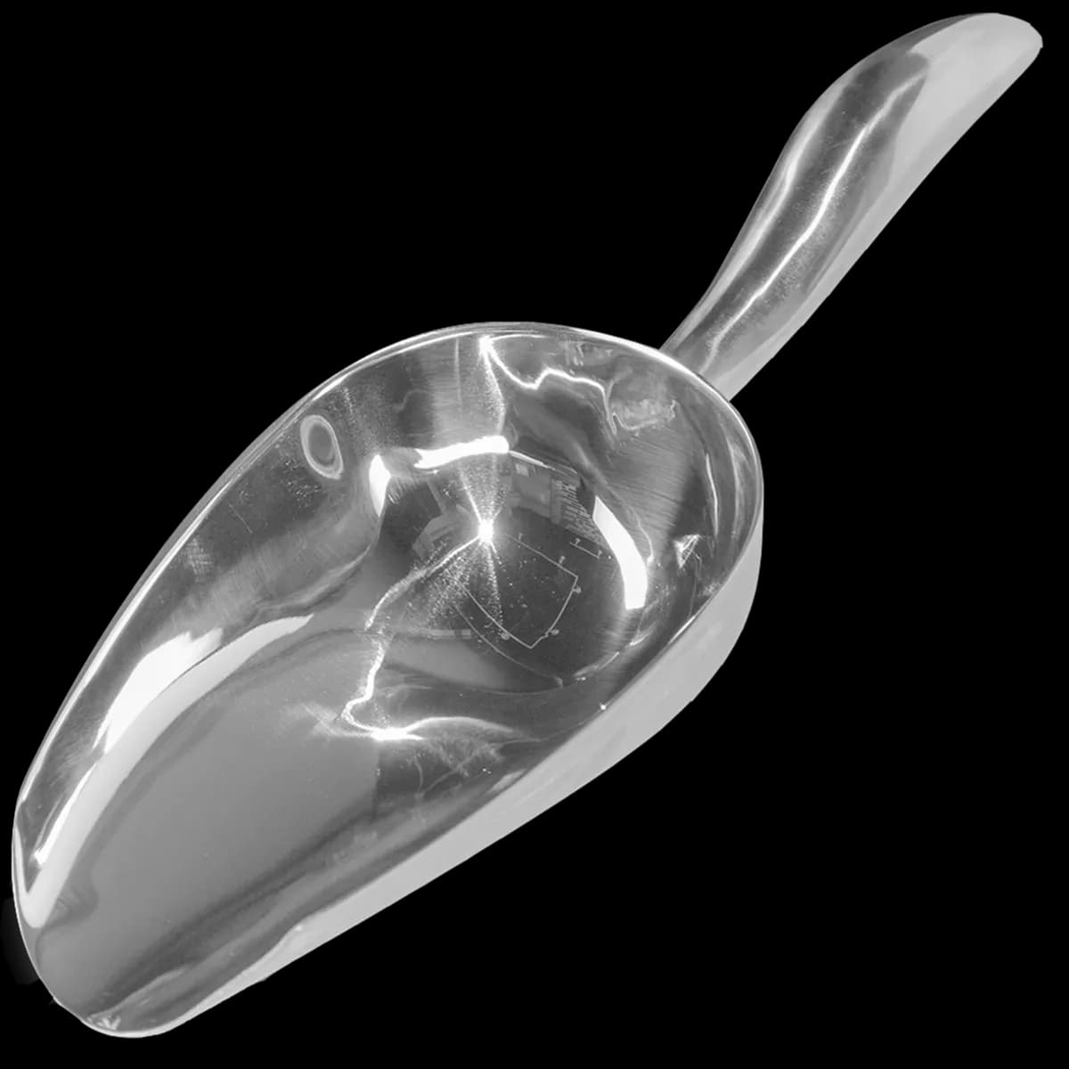 Cucharón acero inox para hielo 24 OZ, cucharon hielo, se vende en caja de 12