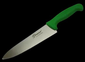 Cuchillo chef 12" verde, cuchillo chef, se vende en caja de 12