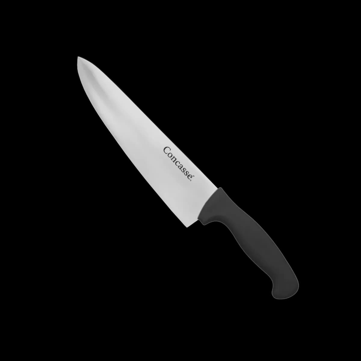 Cuchillo chef premium concasse 10" negro, cuchillo chef, se vende en caja de 12