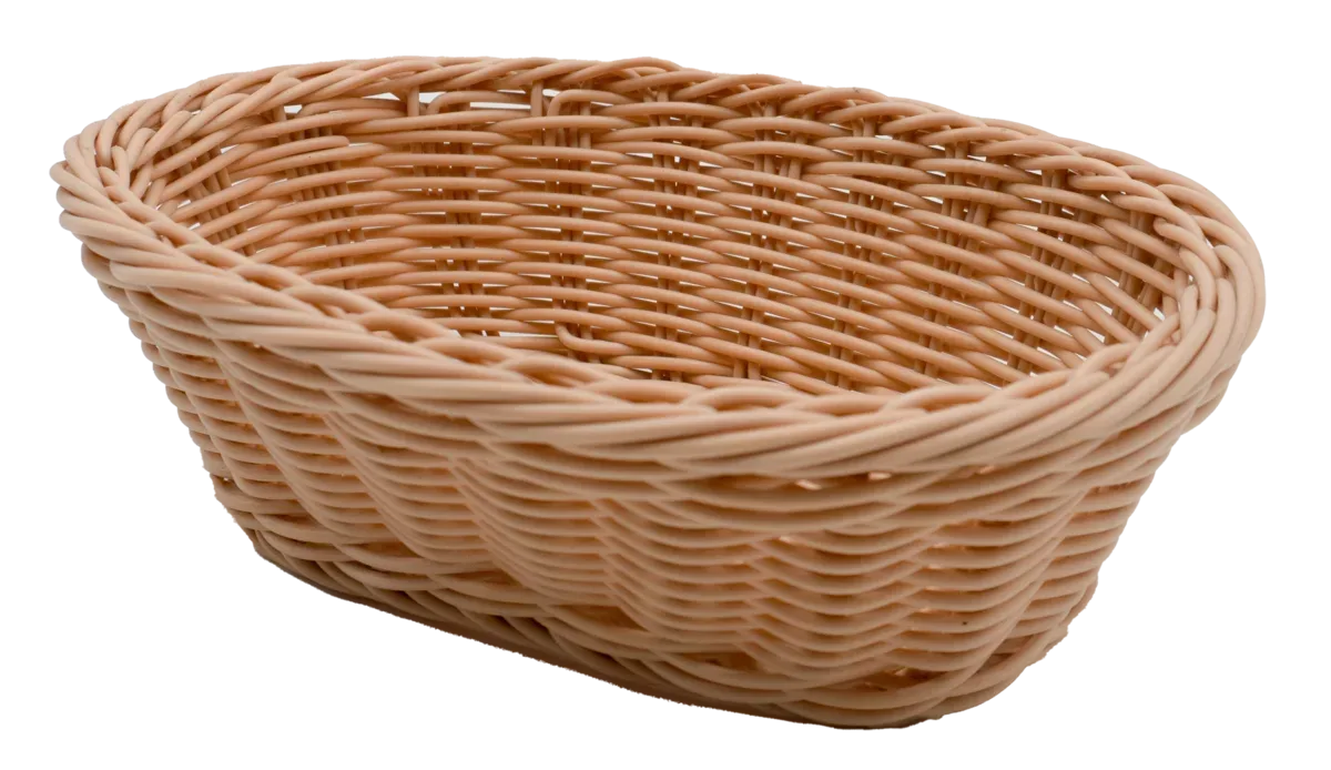 Cesta tejida ovalada, natural (9.5"X 6.9" X 3.5"), cestas, se vende en caja de 6