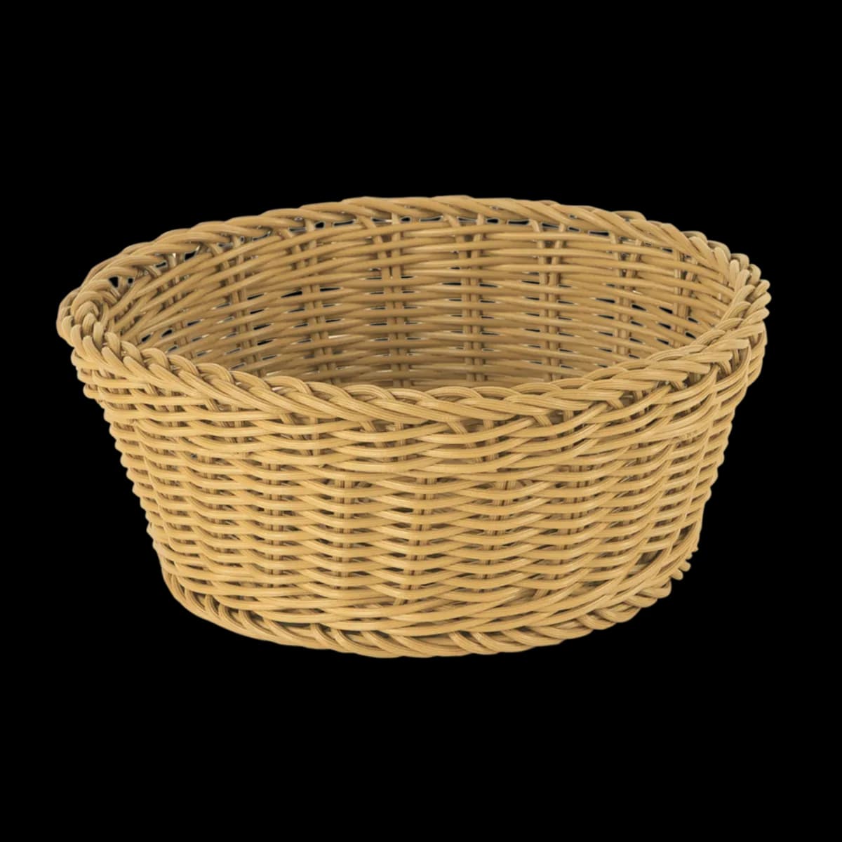 Cesta tejida redonda, beige (8 .3"X 3.1"), cestas, se vende en caja de 6
