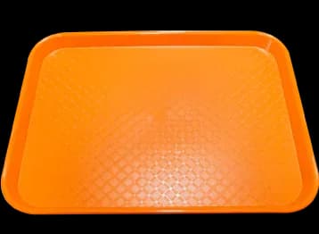 Charola de servicio PP 10*14" naranja, charola de servicio, se vende en caja de 24