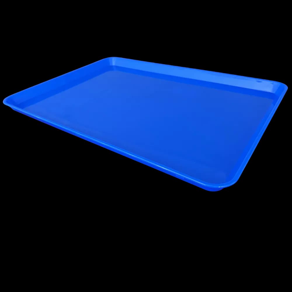 Charola de servicio 14*18" azul PC, charolas meseros, se vende en caja de 24