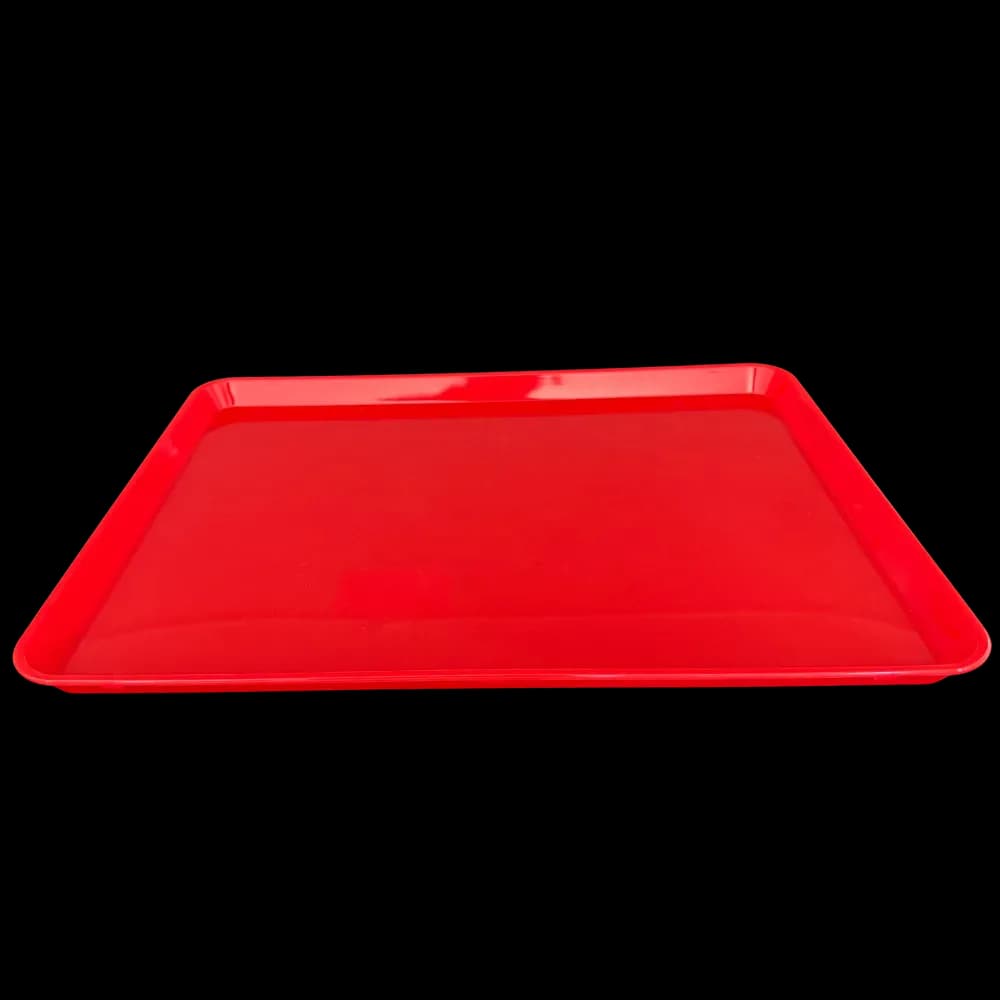 Charola de servicio 14*18" roja PC, charolas meseros, se vende en caja de 24