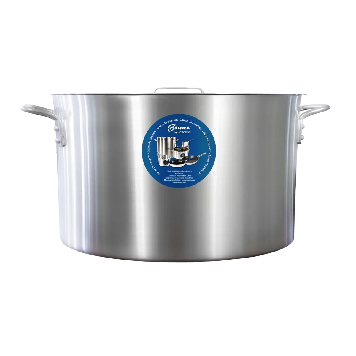 Media olla aluminio triple fuerte 60 LTS con tapa (51 cm x 28 cm), ollas aluminio, se vende en caja de 1