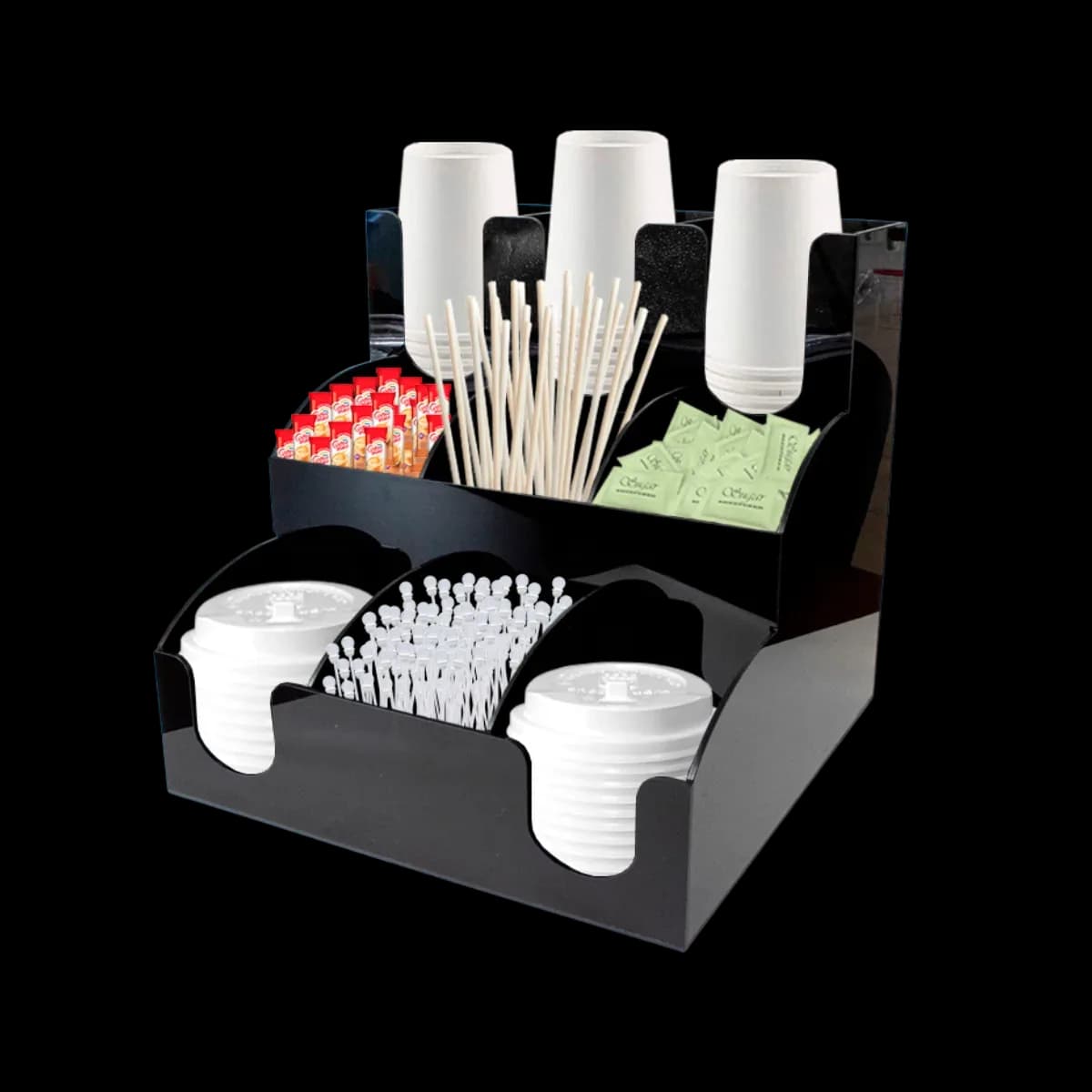Organizador de vasos de café 3 pisos 3 lineas, organizador vasos, se vende en caja de 1