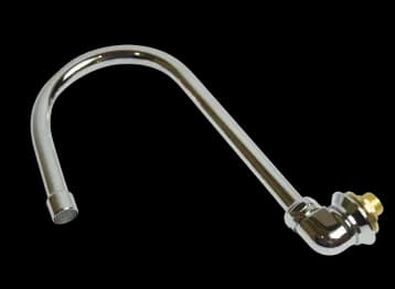 Cuello de ganso A pared de 5 1/2", para valvulas de pedal y rodilla, griferia, se vende en caja de 1