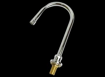 Cuello de ganso A piso de 5 1/2", para valvulas de pedal y rodilla, griferia, se vende en caja de 1