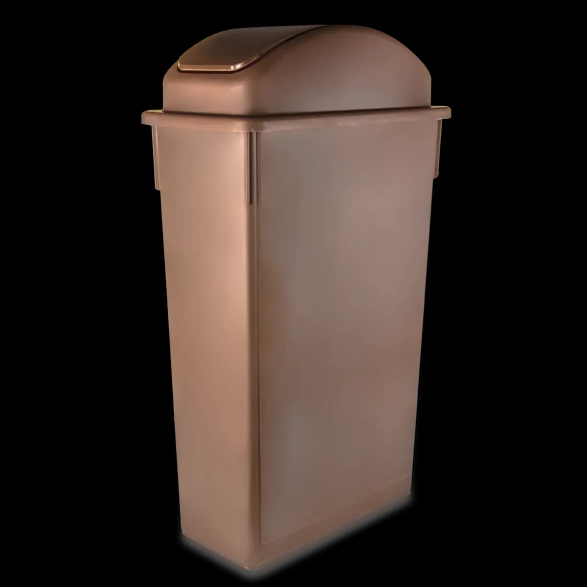 Bote basura rec 60 litros plástico café, basurero, se vende en caja de 1