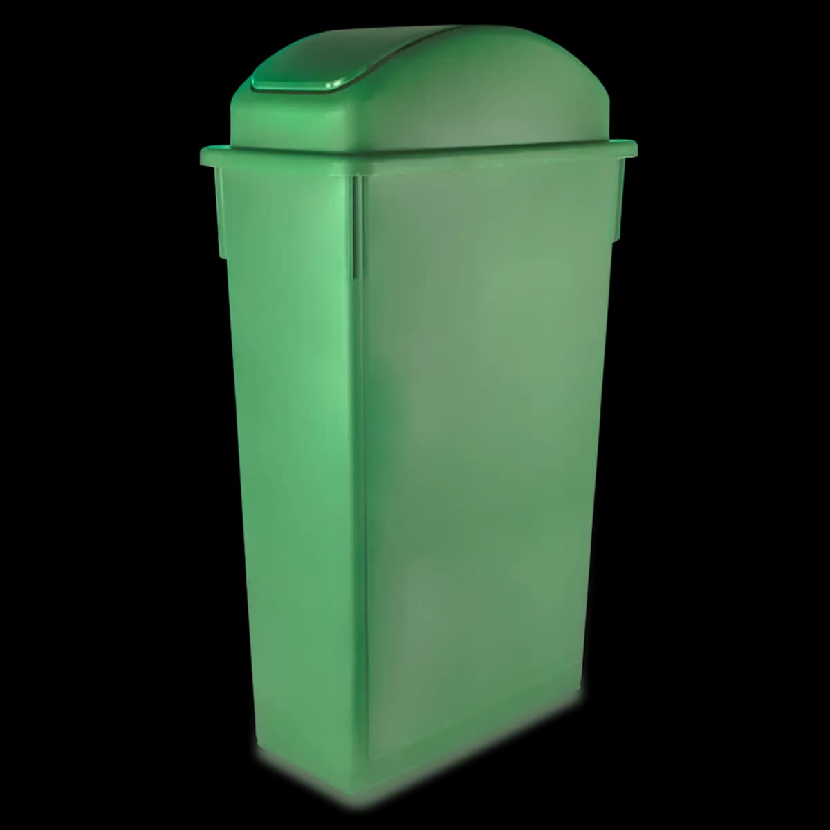 Bote basura rec 60 litros plástico verde, basurero, se vende en caja de 1