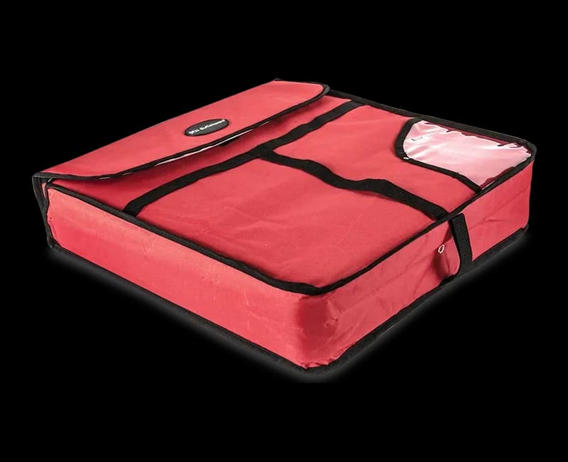 Bolsa termica para pizza roja 22" X 22" X 5", bolsa termica pizza, se vende en caja de 5