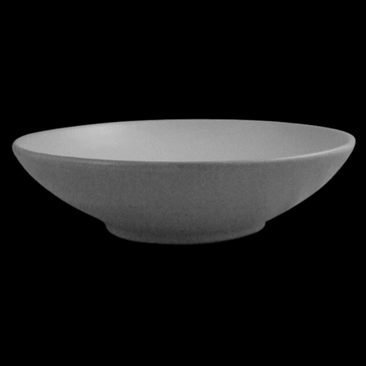 Tazon baja 23 CM melamina gray granite, melamina lujo, se vende en caja de 24