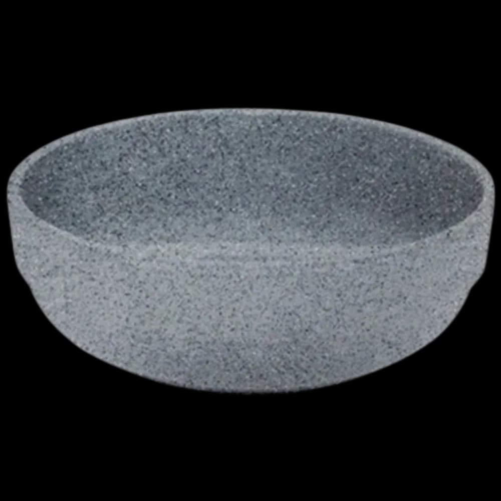 Bowl embrocable 350 ML. melamina gray granite, melamina lujo, se vende en caja de 96