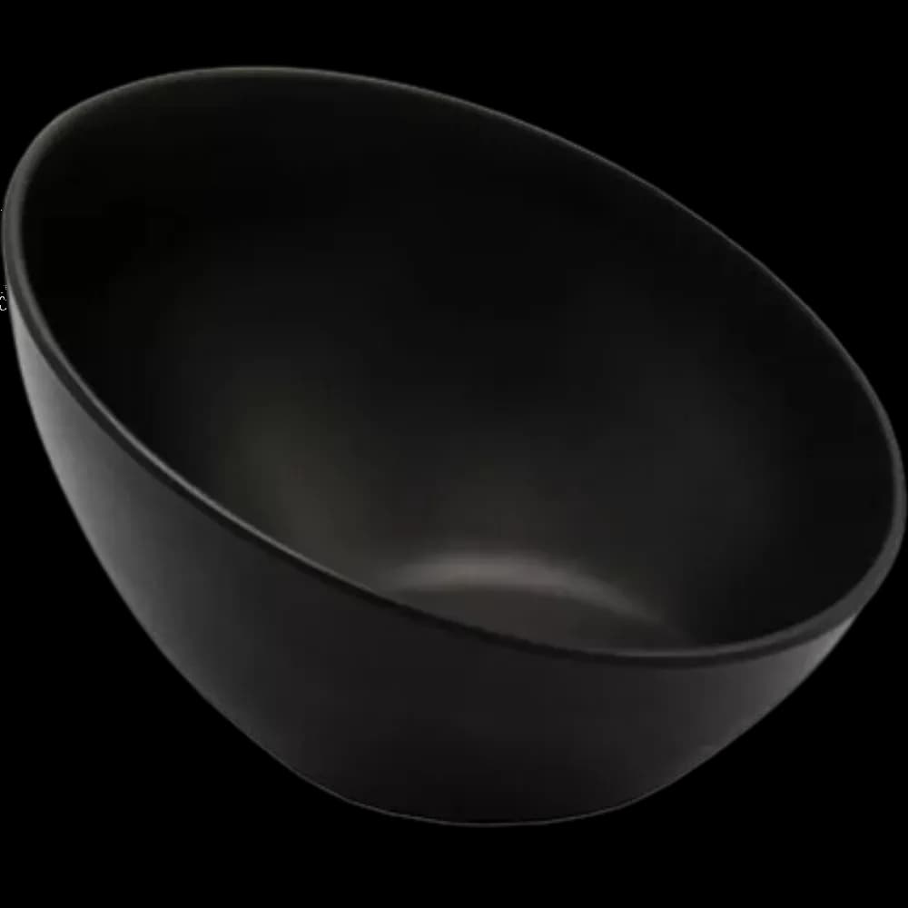 Tazon inclinado 13 cms melamina negro, melamina lujo, se vende en caja de 96