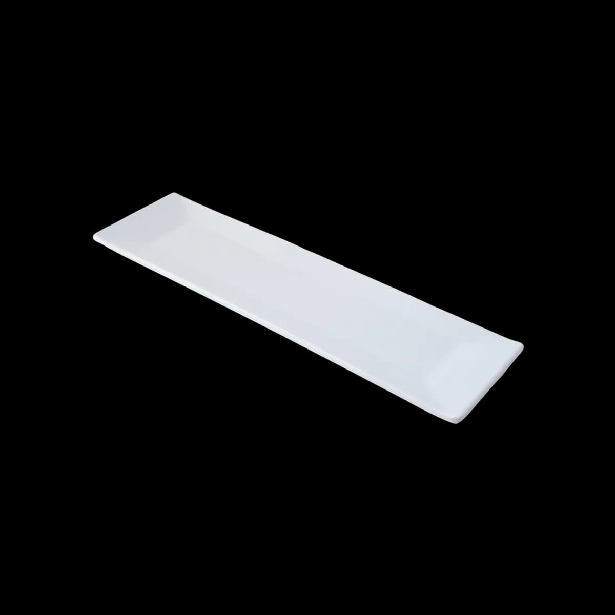 Bandeja rectangular 24X16 CM de melamina blanca, melamina lujo, se vende en caja de 48