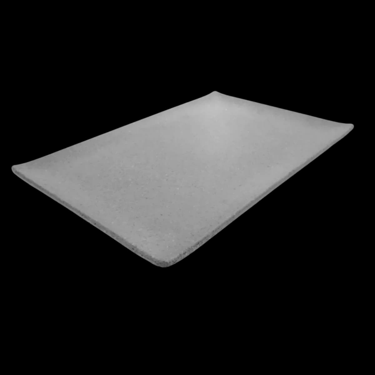 Plato rectangular 28*19 cms melamina gris, melamina lujo, se vende en caja de 36