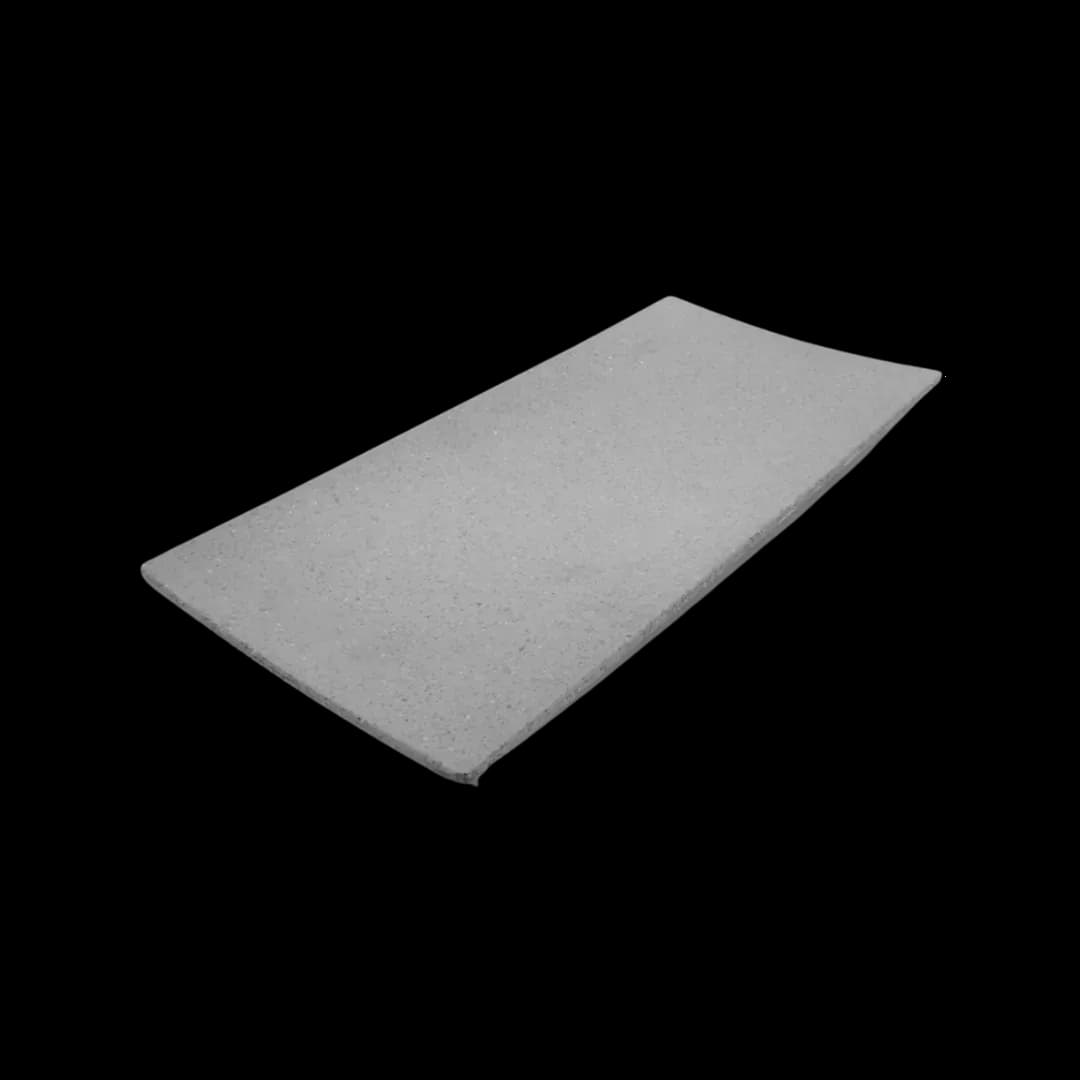 Plato rectangular 30*14 cms melamina gris, melamina lujo, se vende en caja de 48
