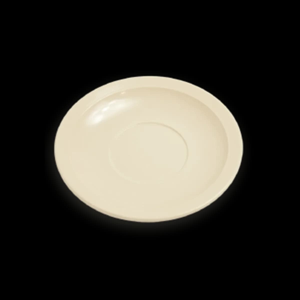 Plato para taza estibable melamina (13.7*1.9CM), color beige, melamina lujo, se vende en caja de 180