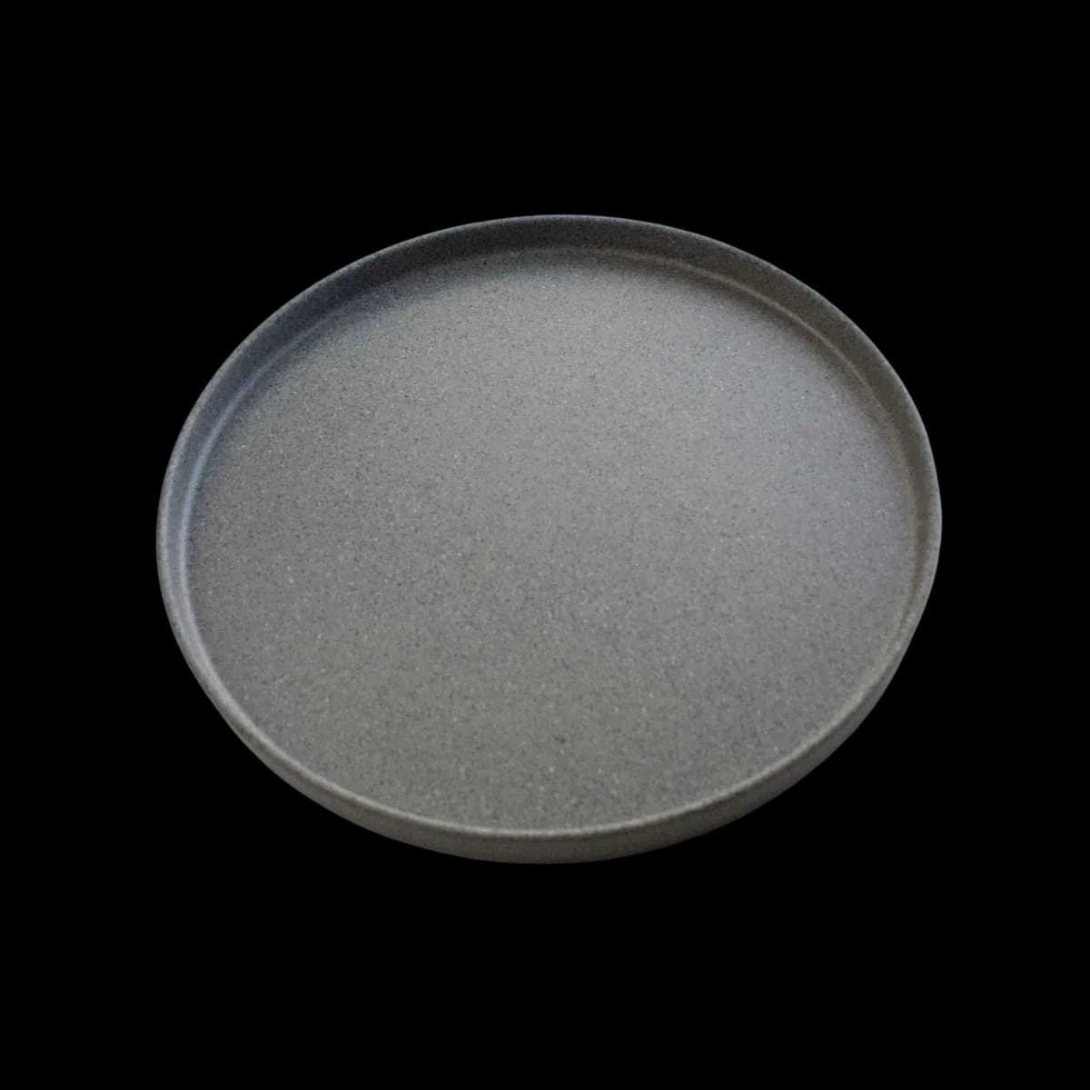 Barcelona plato 20CM melamina gray granite, melamina lujo, se vende en caja de 48
