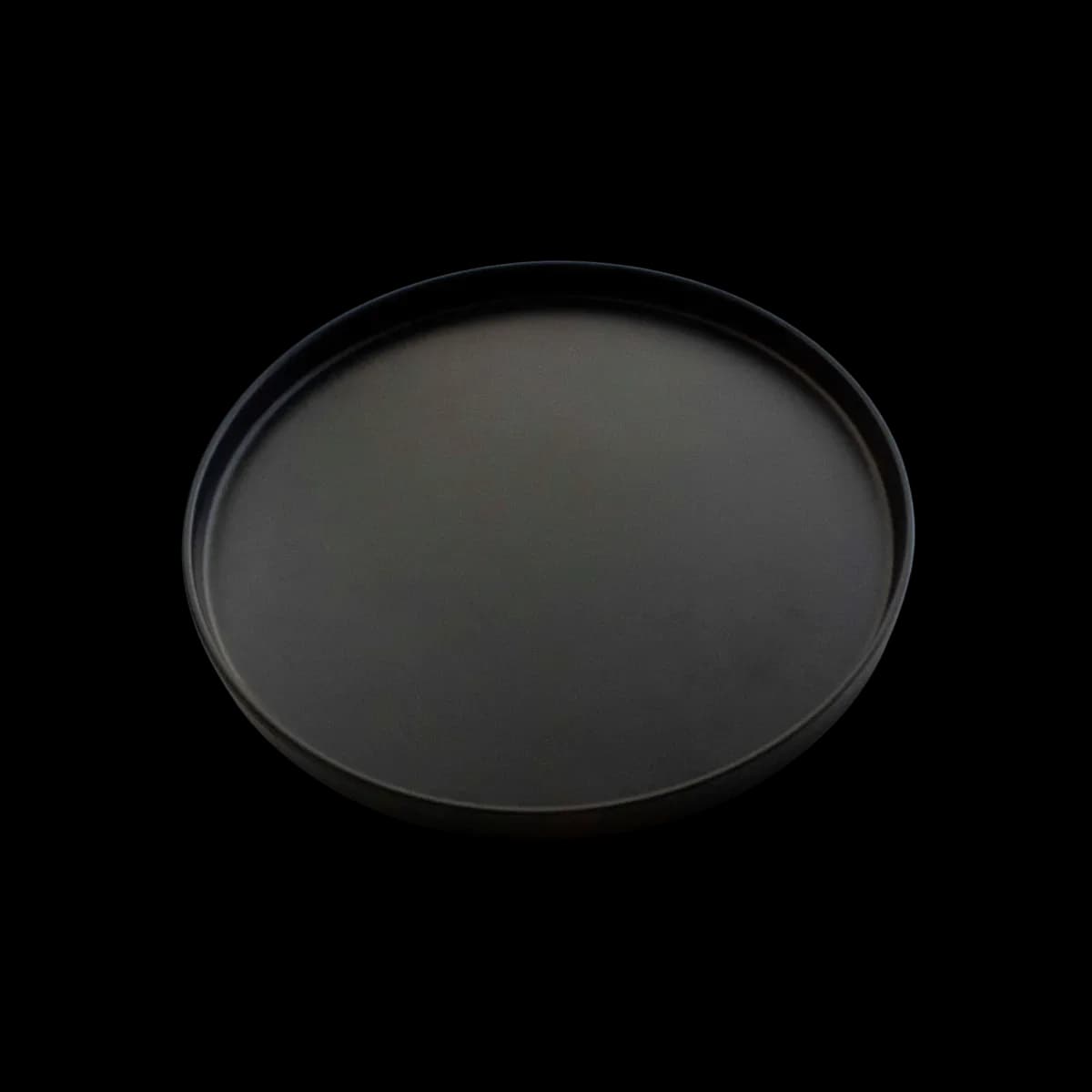 Barcelona plato 20 cm melamina negra mate, melamina lujo, se vende en caja de 48