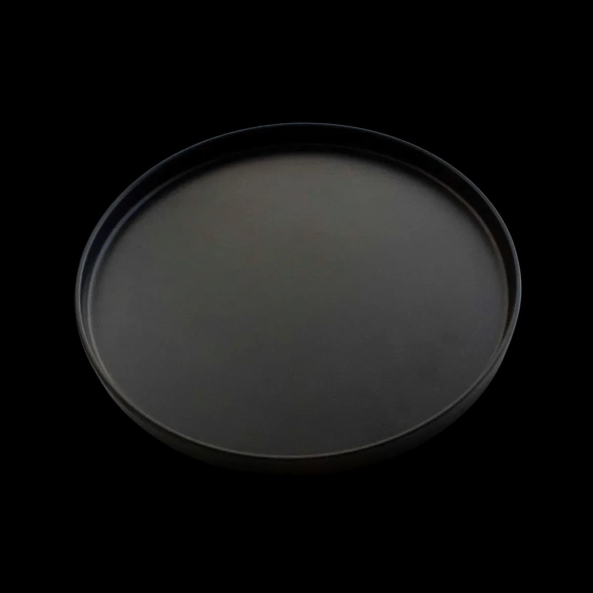 Barcelona plato 23 cm melamina negra mate, melamina lujo, se vende en caja de 36