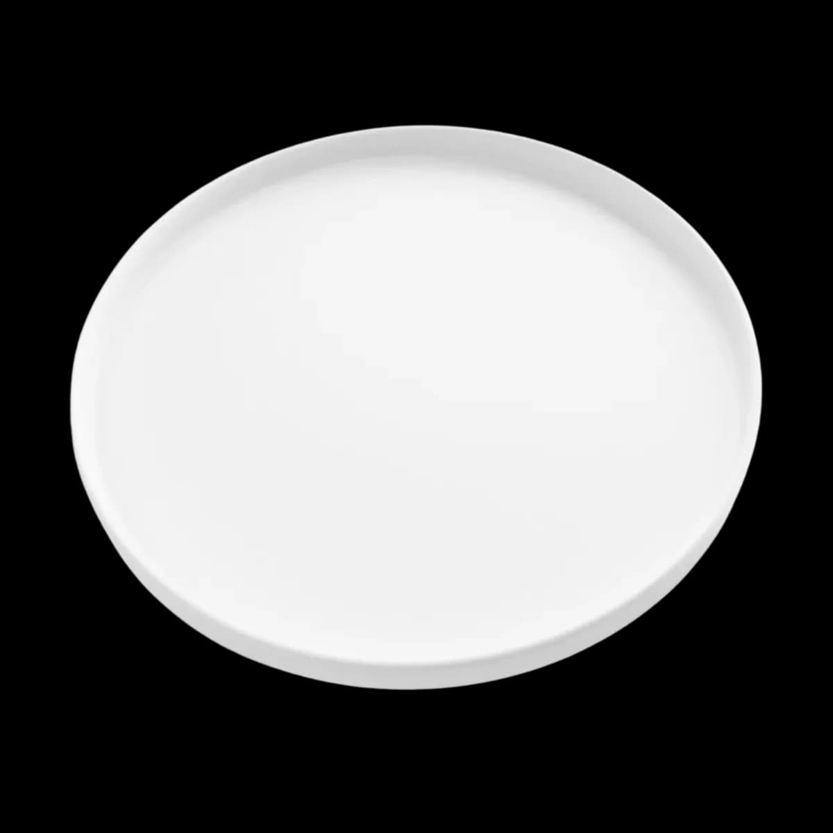 Barcelona plato 27 CM melamina blanaca, melamina lujo, se vende en caja de 24