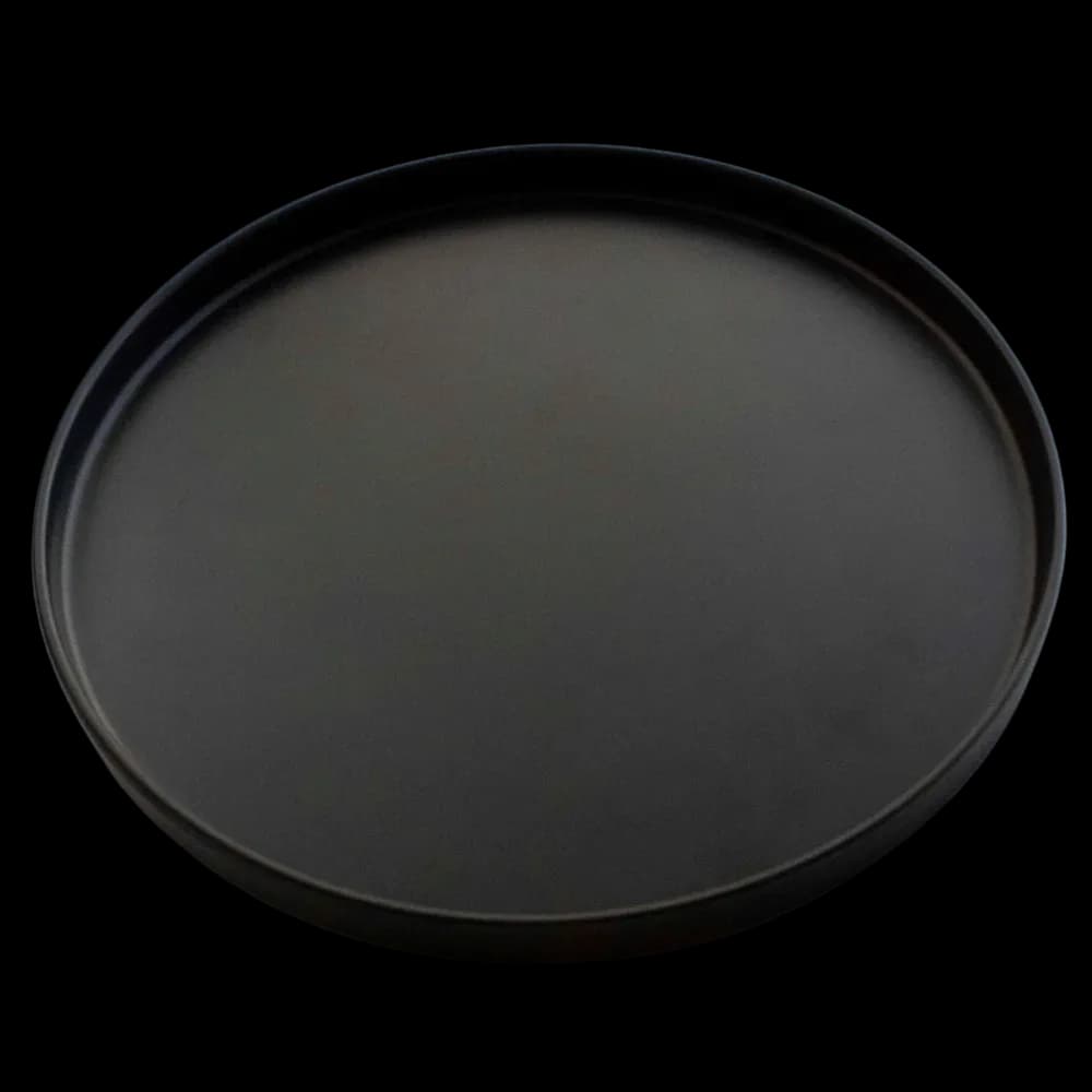 Barcelona plato 27 cm melamina negra mate, melamina lujo, se vende en caja de 24