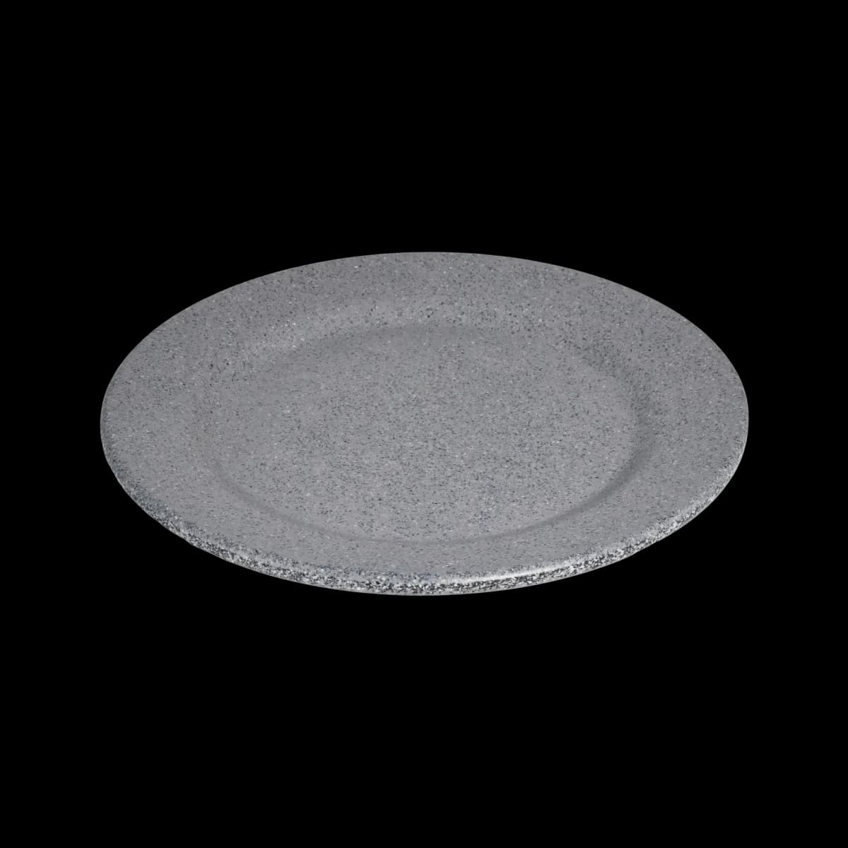 Plato trinche 9" horeca melamina gray granite, melamina lujo, se vende en caja de 48
