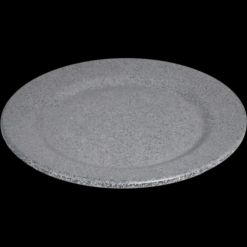 Plato trinche 10.5" horeca melamina gray granite, melamina lujo, se vende en caja de 48