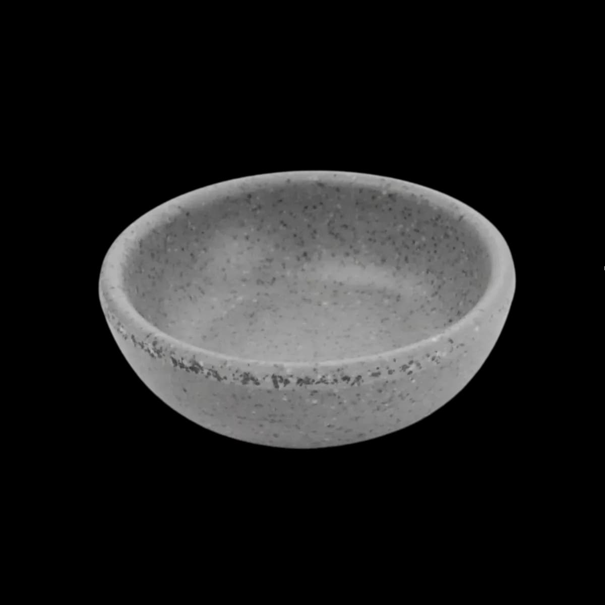 Salsero redonda 7 CM melamina gris, melamina lujo, se vende en caja de 144