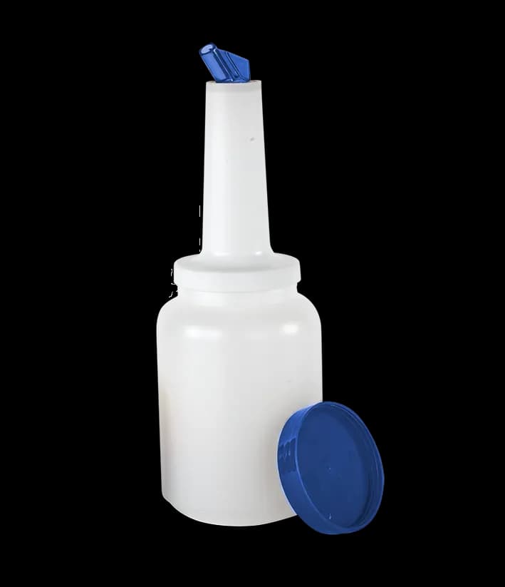 Bote para mezcla 1/2 litro tapa color azul, bote mezcla, se vende en caja de 12