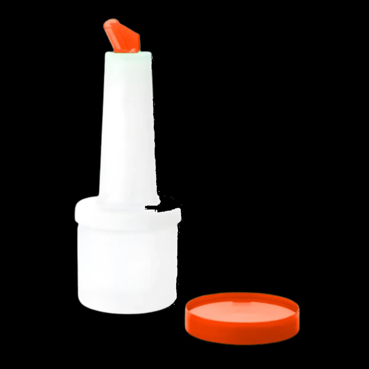 Bote para mezcla 2 litros tapa color naranja, bote mezcla, se vende en caja de 10