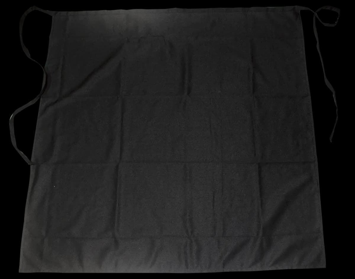 Delantal largo A cintura c/bolsa (94CM X 94 CM) negro, mandiles, se vende en caja de 12